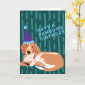 Carte d'anniversaire de Pawsome de Coonhound de (Fleur jaune)