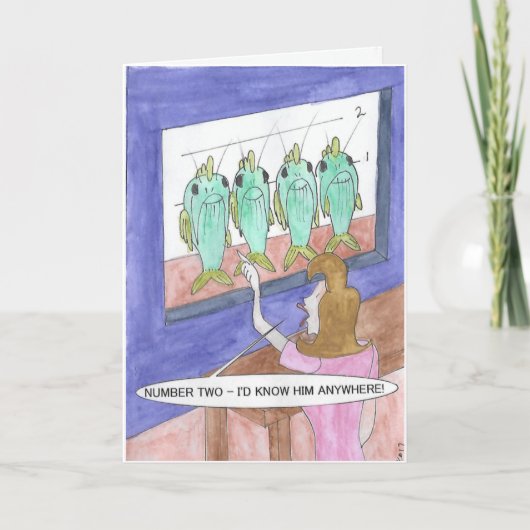 Carte d'anniversaire de pêche (Devant)