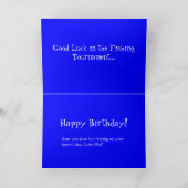 Carte d'anniversaire de pêche amusante (Intérieur)