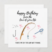 Carte d'anniversaire de pêche Cartes d'anniversair (Devant / Derrière)