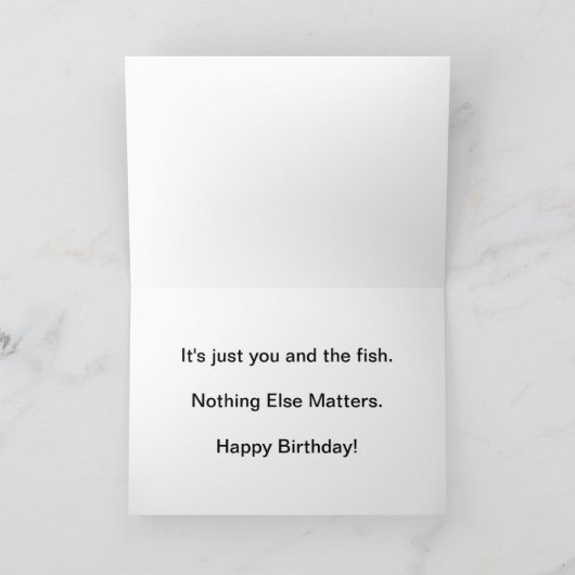 Carte d'anniversaire de pêche personnalisable (Intérieur)