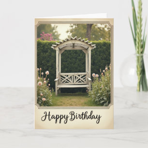Carte d'anniversaire de pergola de jardin