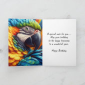 Carte d'anniversaire de perroquet Ara (Intérieur)