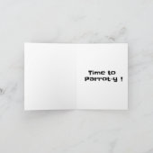 Carte d'anniversaire de perroquet de pirates - Vib (Intérieur)