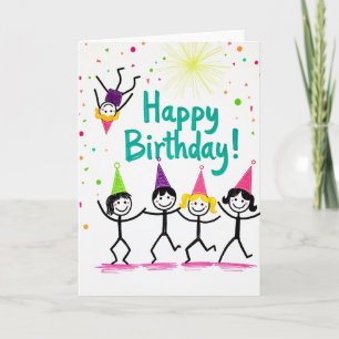 Carte d'anniversaire de personnages joueurs