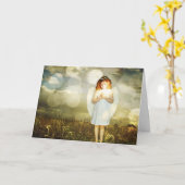 Carte d'anniversaire de petit ange (Fleur jaune)