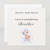 Carte d'anniversaire de petit frère (Devant / Derrière)