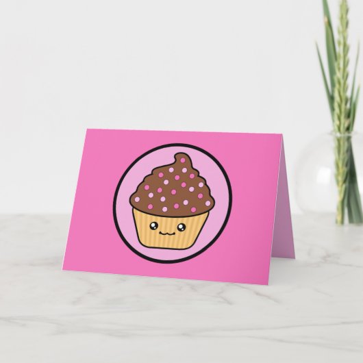 Carte d'anniversaire de petit gâteau de chocolat (Devant)