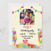 carte d'anniversaire de petite fille (Devant)