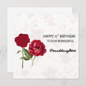 Carte d'anniversaire de petite-fille avec arc pers (Devant / Derrière)