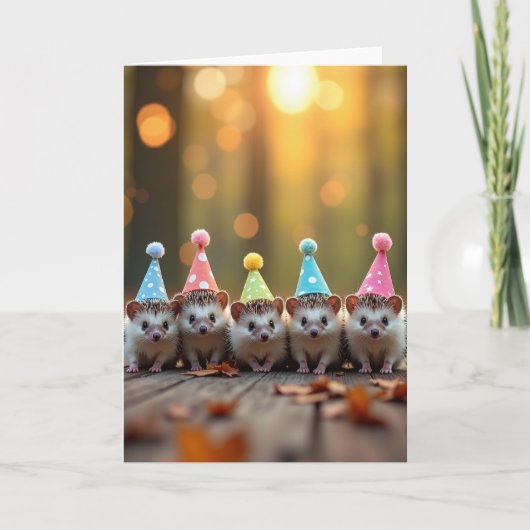 Carte d'anniversaire de petites créatures mignonne (Devant)