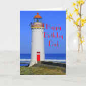 Carte d'anniversaire de phare pour le papa (Fleur jaune)