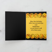 Carte d'anniversaire de photo de basket-ball (Intérieur)