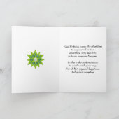 Carte d'anniversaire de photo de jardin d'or 100th (Intérieur)