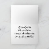 Carte d'anniversaire de pièce de pêche (Intérieur)