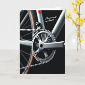 Carte d'anniversaire de pièce de vélo (Fleur jaune)