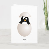 Carte d'anniversaire de pingouin mignonne (Dos)