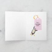 Carte d'anniversaire de pingouins de natation (Intérieur)