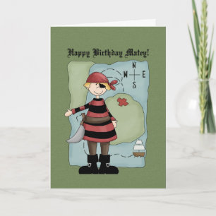 Carte d'anniversaire de pirate
