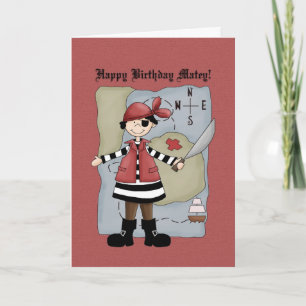 Carte d'anniversaire de pirate