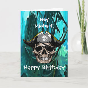 carte d'anniversaire de pirates la plus cool