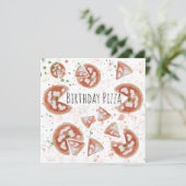Carte d'anniversaire de pizza (Debout devant)