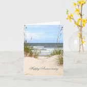 Carte d'anniversaire de plage (Fleur jaune)
