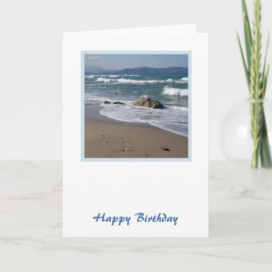 Carte d'anniversaire de plage (Devant)