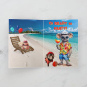 Carte d'anniversaire de plage de koala drôle - Fai (Intérieur)