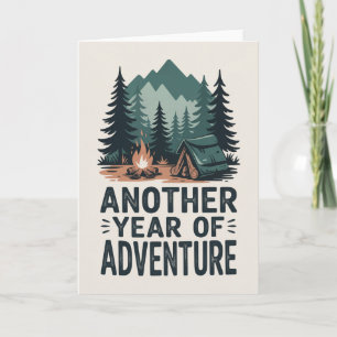 Carte d'anniversaire de plein air aventure pour ho