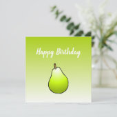 Carte d'anniversaire de poire (Debout devant)