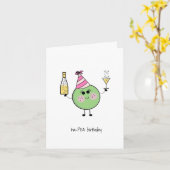 Carte d'Anniversaire de Pois mignonne - mignonne,  (Fleur jaune)