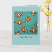 carte d'anniversaire de poisson clown (Fleur jaune)