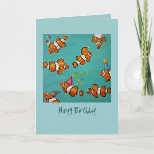 carte d'anniversaire de poisson clown