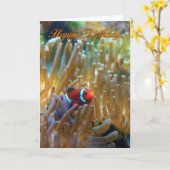 Carte d'anniversaire de poisson clown - Carte phot (Fleur jaune)