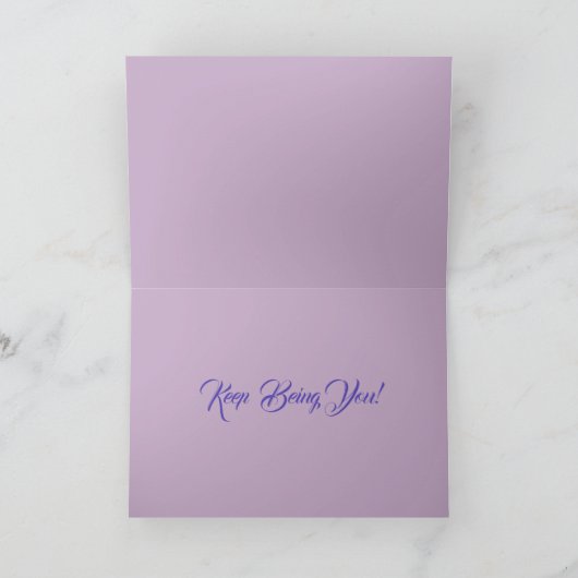 Carte d'anniversaire de poisson de couleur arc-en- (Intérieur)