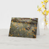 Carte d'anniversaire de poisson humoristique (Fleur jaune)