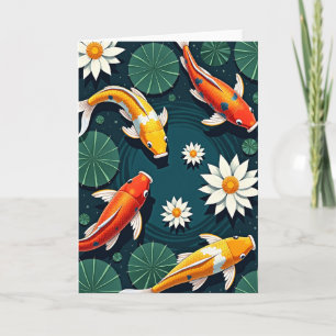 Carte d'anniversaire de poisson tranquille