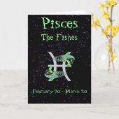 Carte d'anniversaire de Poissons (Fleur jaune)