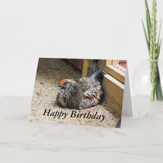 Carte d'anniversaire de poulet (Devant)