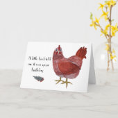 Carte d'anniversaire de poulet (Fleur jaune)