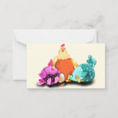 Carte d'anniversaire de poulets amusants (Dos)