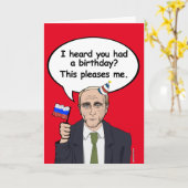 Carte d'anniversaire de Poutine - Ça me plaît - -  (Fleur jaune)