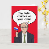 Carte d'anniversaire de Poutine - Je suis des boug (Fleur jaune)