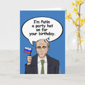 Carte d'anniversaire de Poutine - Je suis Poutine  (Fleur jaune)