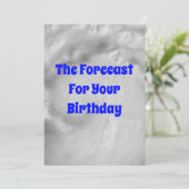 Carte d'anniversaire de prévision (Debout devant)