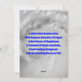 Carte d'anniversaire de prévision (Dos)