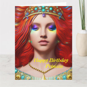 Carte d'anniversaire de princesse