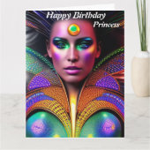 Carte d'anniversaire de princesse (Devant)