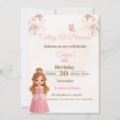 Carte d'anniversaire de princesse enchantée pour f (Devant)